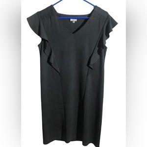 Oliver Bonas Dark Charcoal Gray Sleeveless Sheath Mini - Midi Dress. Sz 6.